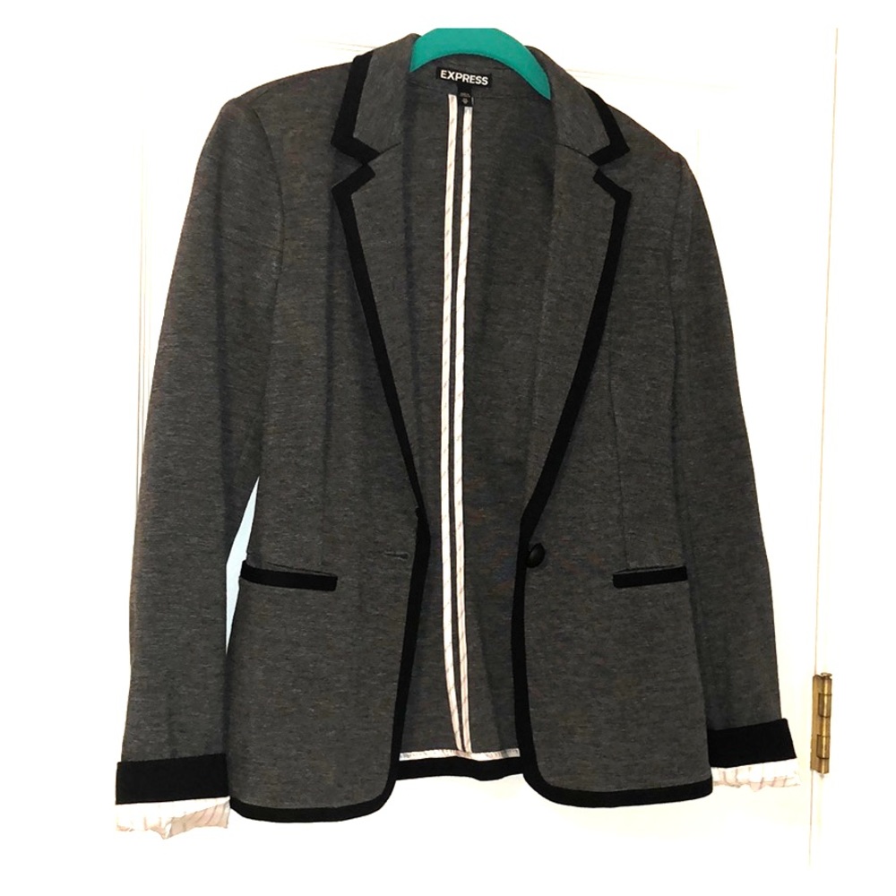 EXPRESS Black and Grey Blazer EUC